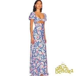 Agua Bendita Clare Maxi Dress in Ross Multicolor Size Medium